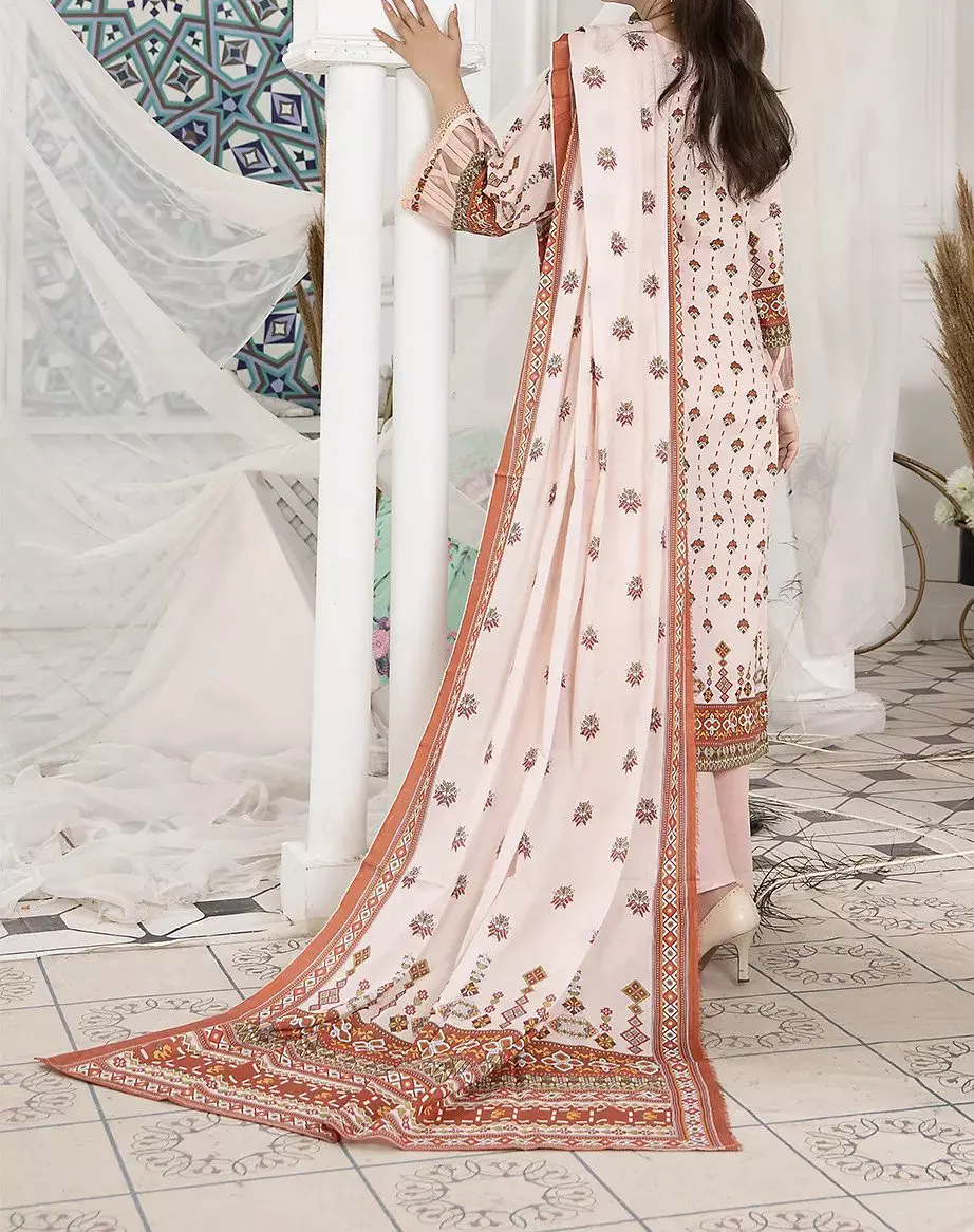 Bronze Ebro Digital Printed Lawn - Image 2