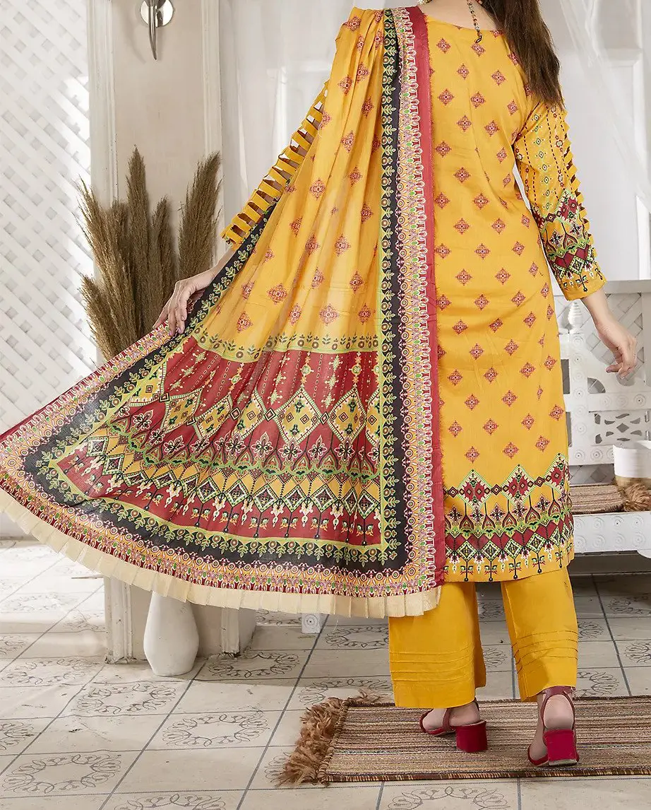 Bronze Ebro Digital Printed Lawn - Image 2
