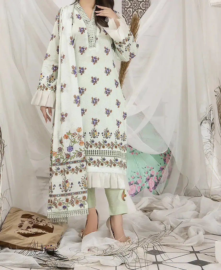 Bronze Ebro Digital Printed Lawn