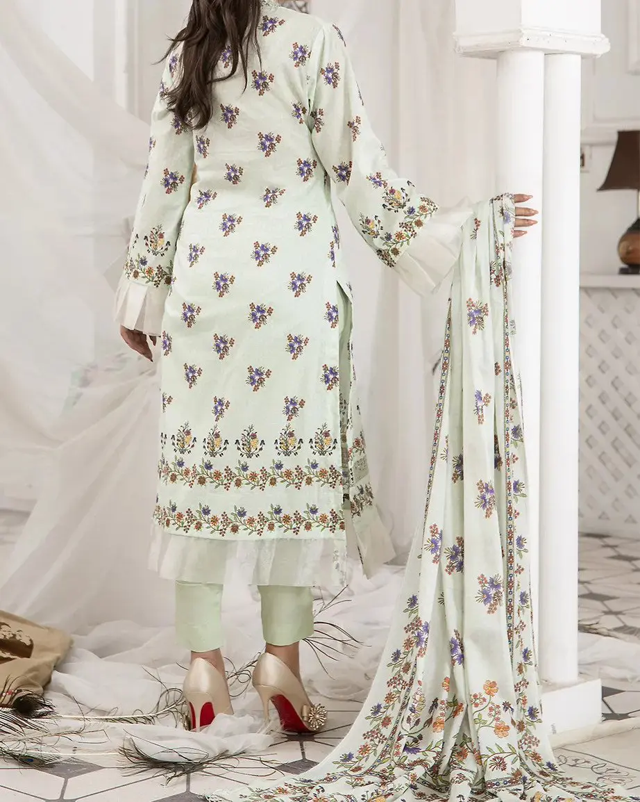 Bronze Ebro Digital Printed Lawn - Image 2