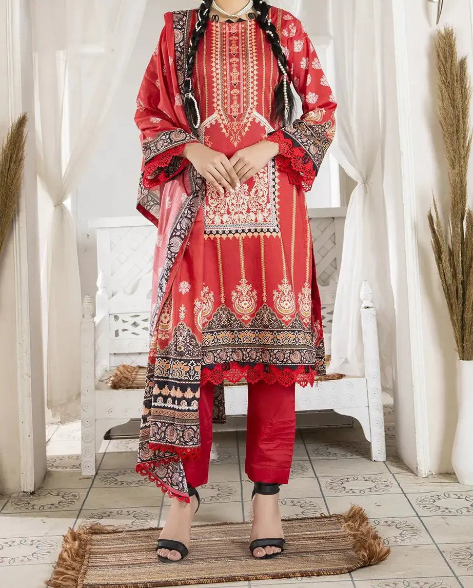 Bronze Ebro Digital Printed Lawn
