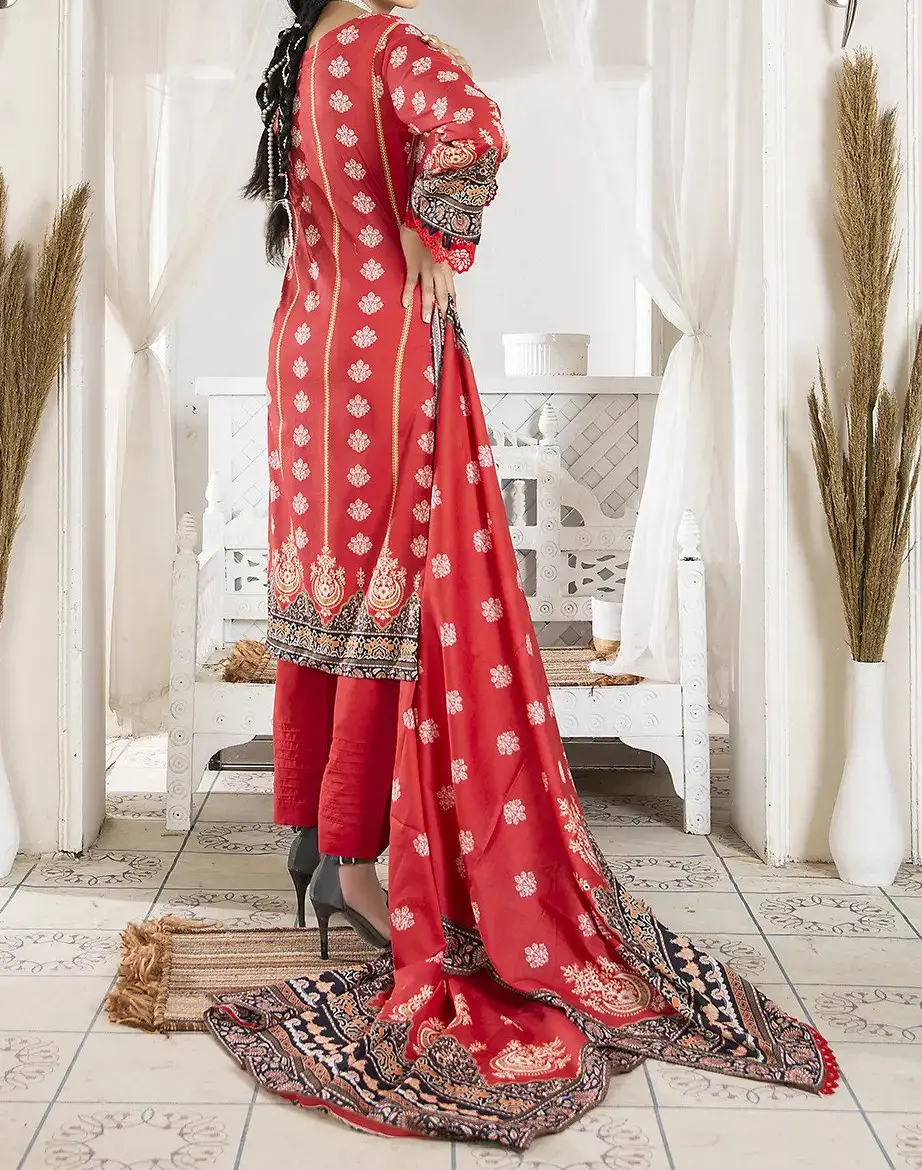 Bronze Ebro Digital Printed Lawn - Image 2