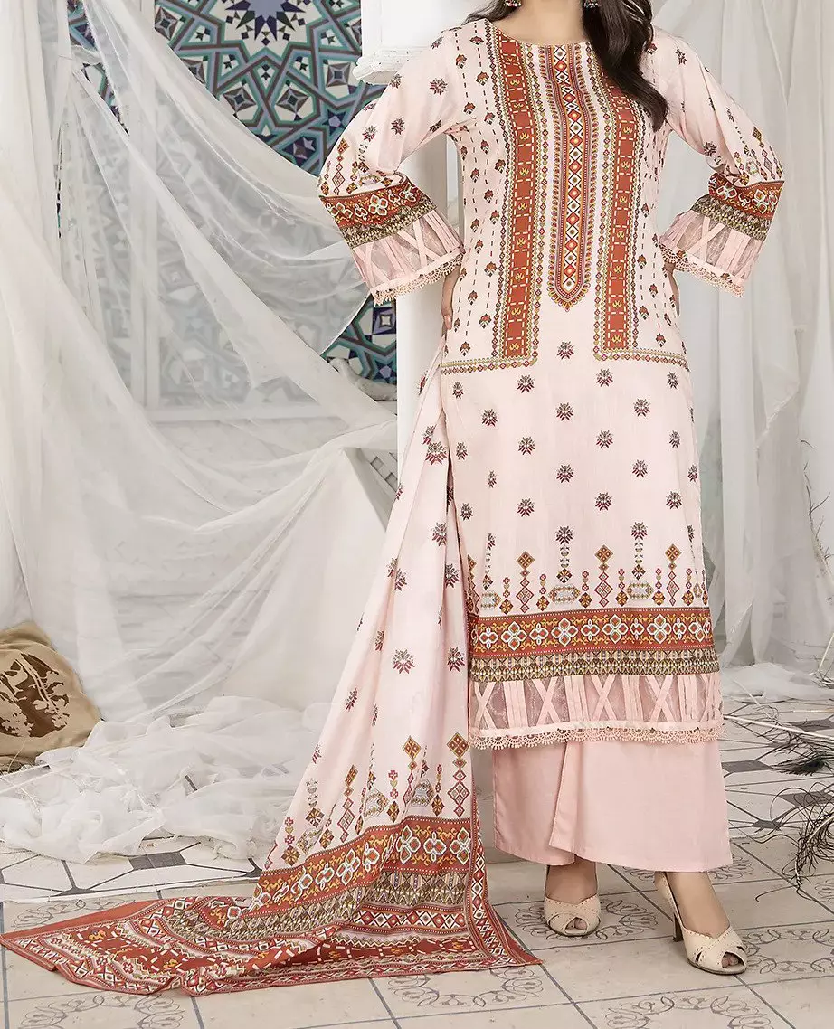 Bronze Ebro Digital Printed Lawn