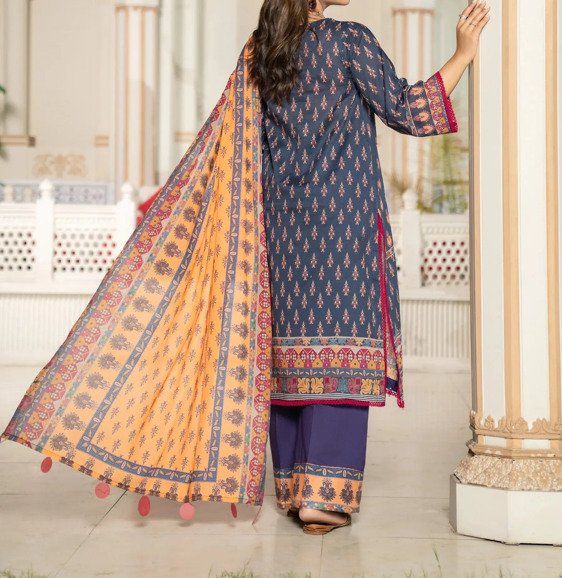 Jacquard Unstitched Digital Printed Lawn - Image 2
