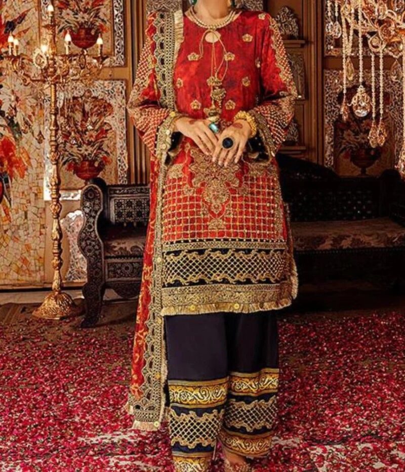 Neelo's Unstitched Embroidered Luxury Suit
