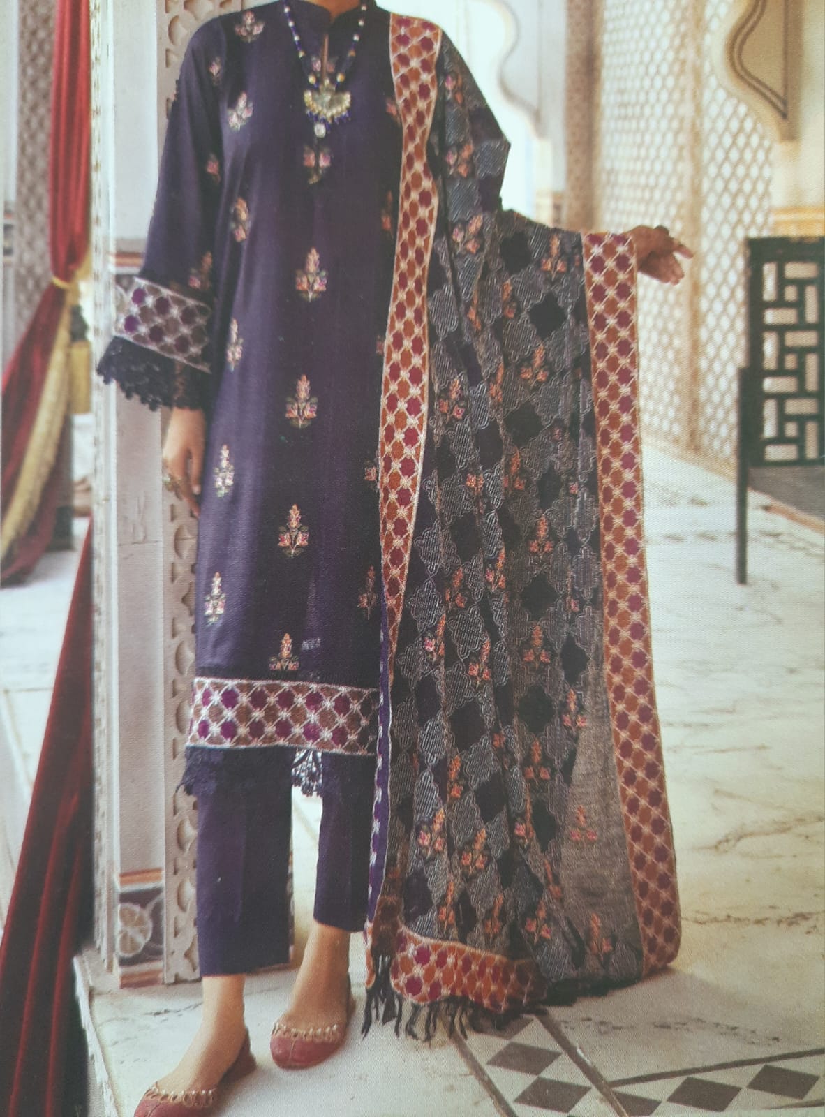 ABRISH Embroidered Karandi - Image 2