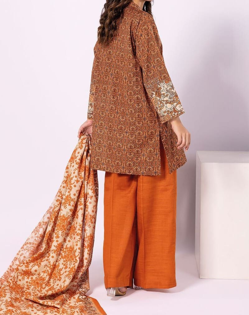 KHAADI Light khaddar 3 piece suit - Image 4