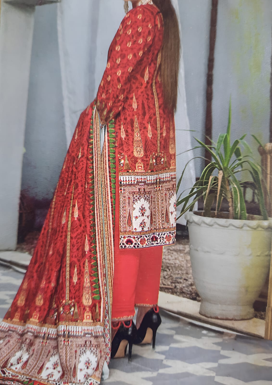 Abrish Brand Digital Printed Khaddar - Image 2