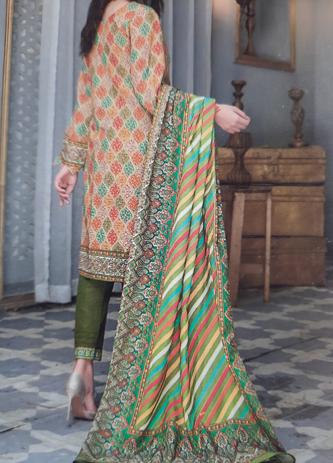 Abrish Brand Digital Printed Khaddar - Image 2