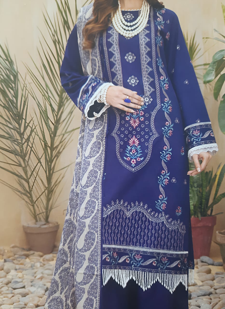 Aizal Embroidered Khaddar