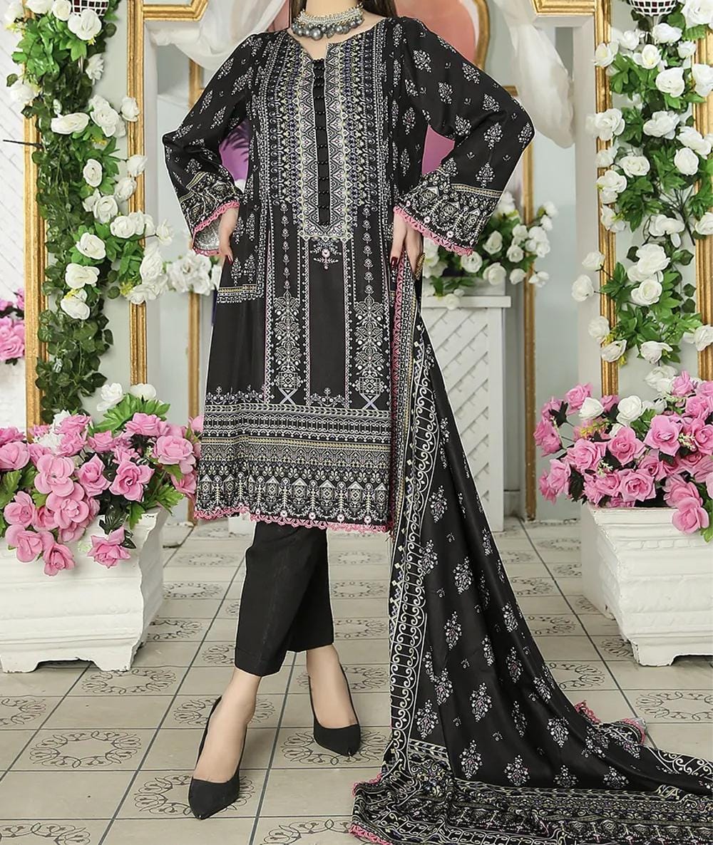 Bronze Rangoon Digital Printed Katrai Fabric