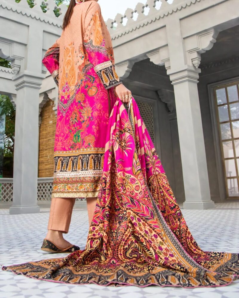 Coral Jahanara Digital Printed Khaddar - Image 2