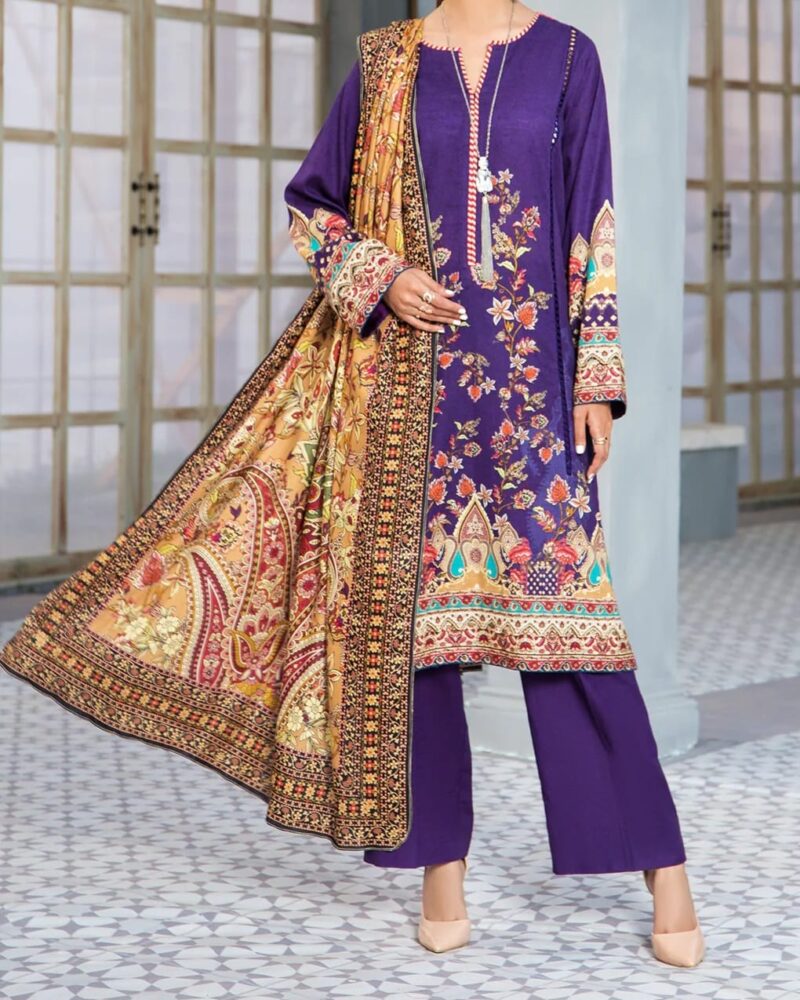 Coral Jahanara Digital Printed Khaddar