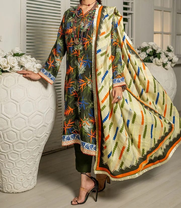 Paltar Digital Printed Viscose Khaddar - Image 2