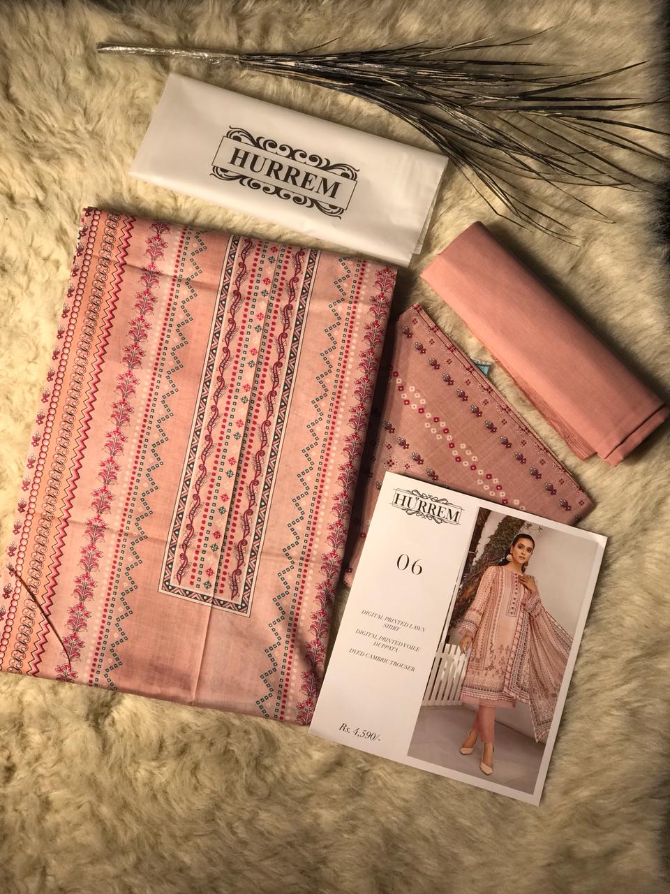 Hurrem Brand Digital Printed Lawn