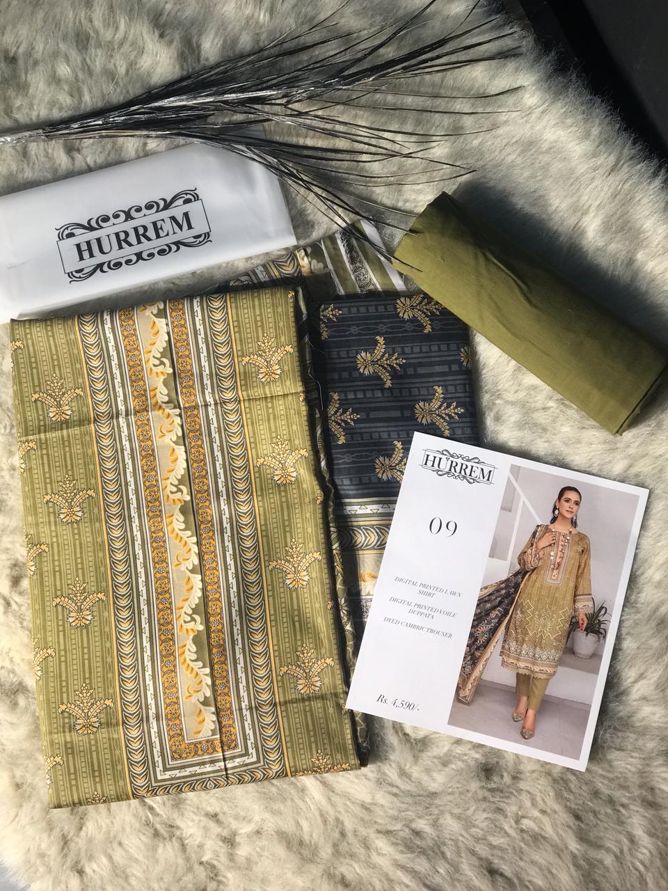 Hurrem Brand Digital Printed Lawn