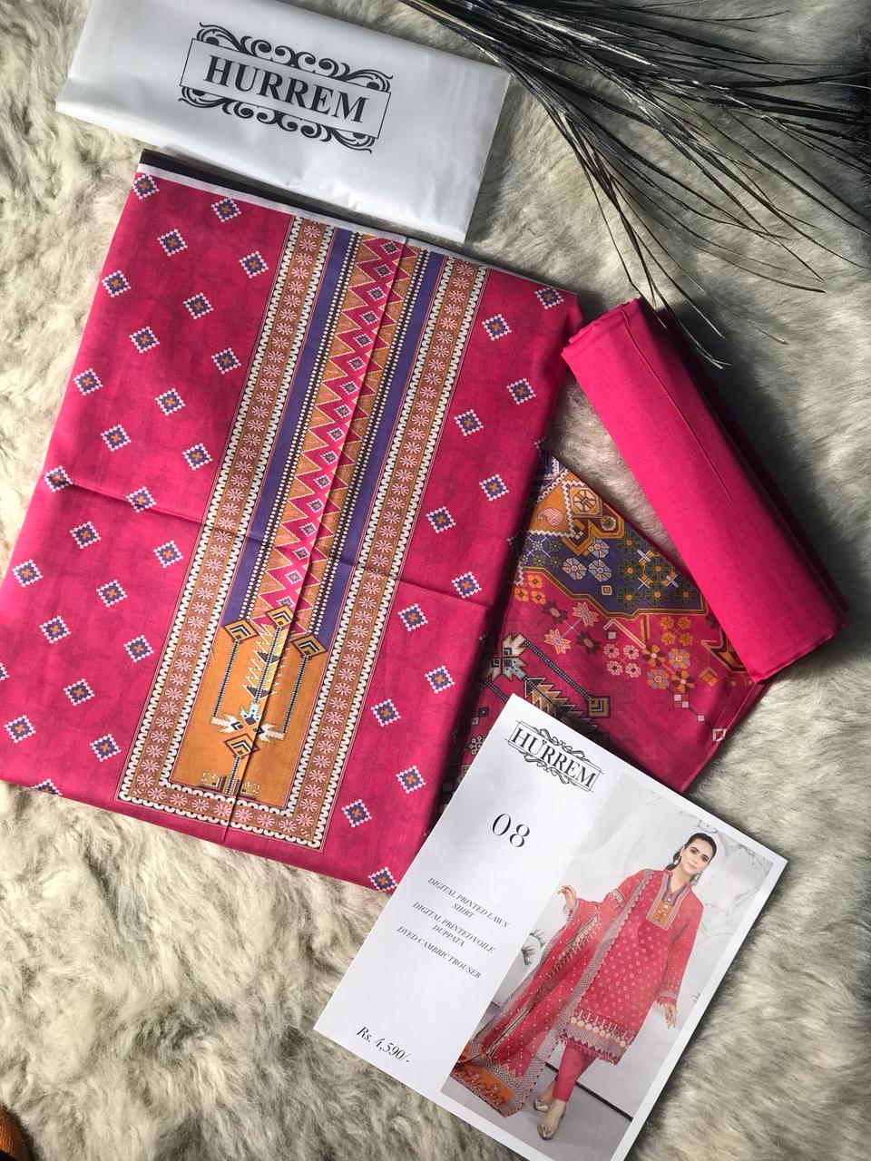 Hurrem Brand Digital Printed Lawn