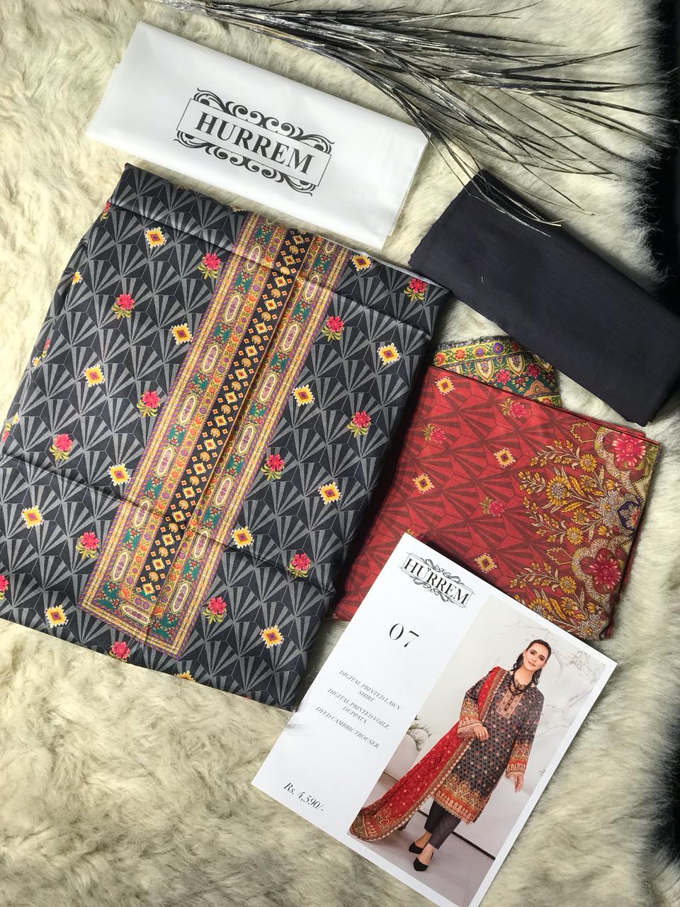 Hurrem Brand Digital Printed Lawn