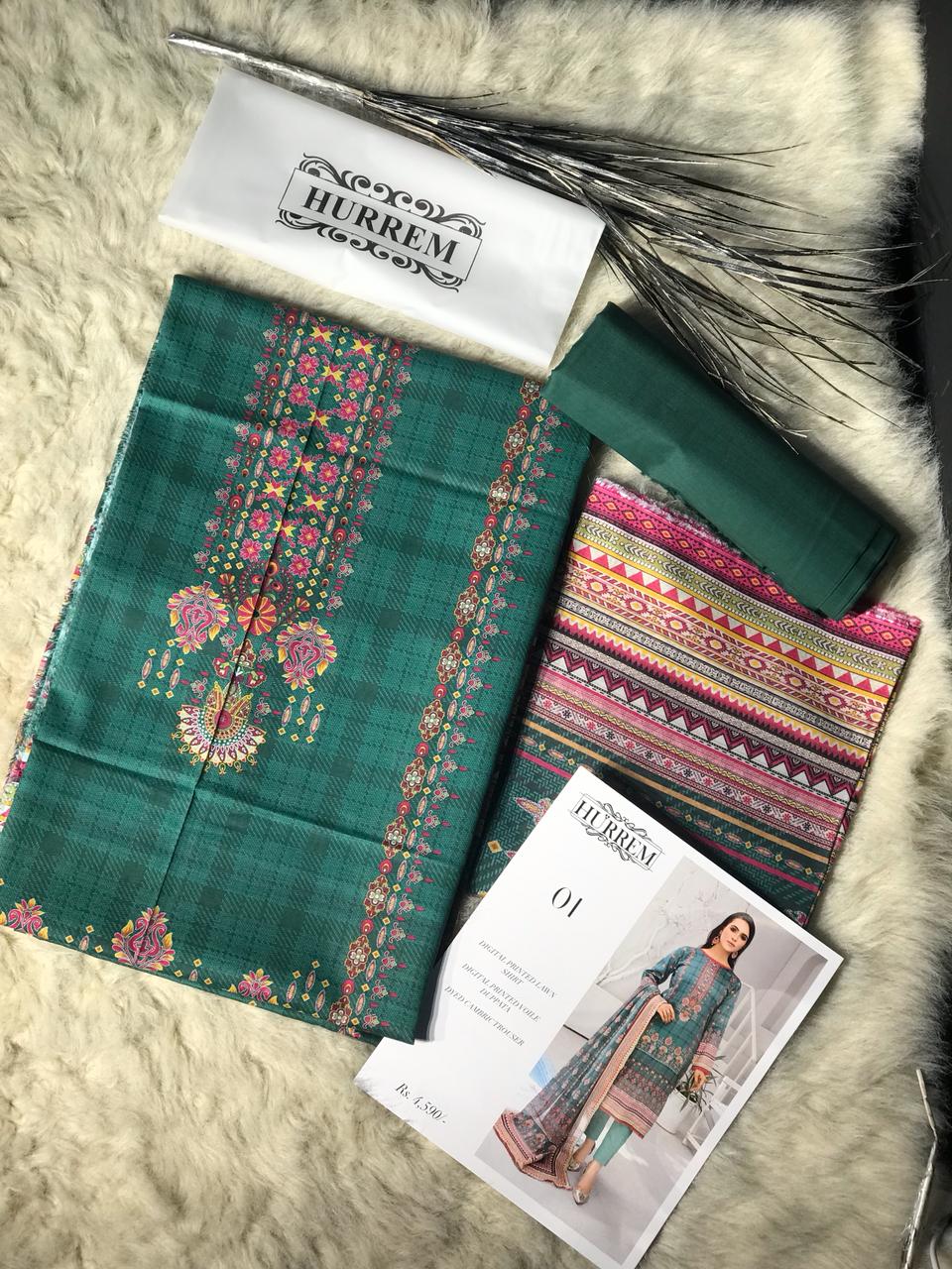 Hurrem Brand Digital Printed Lawn