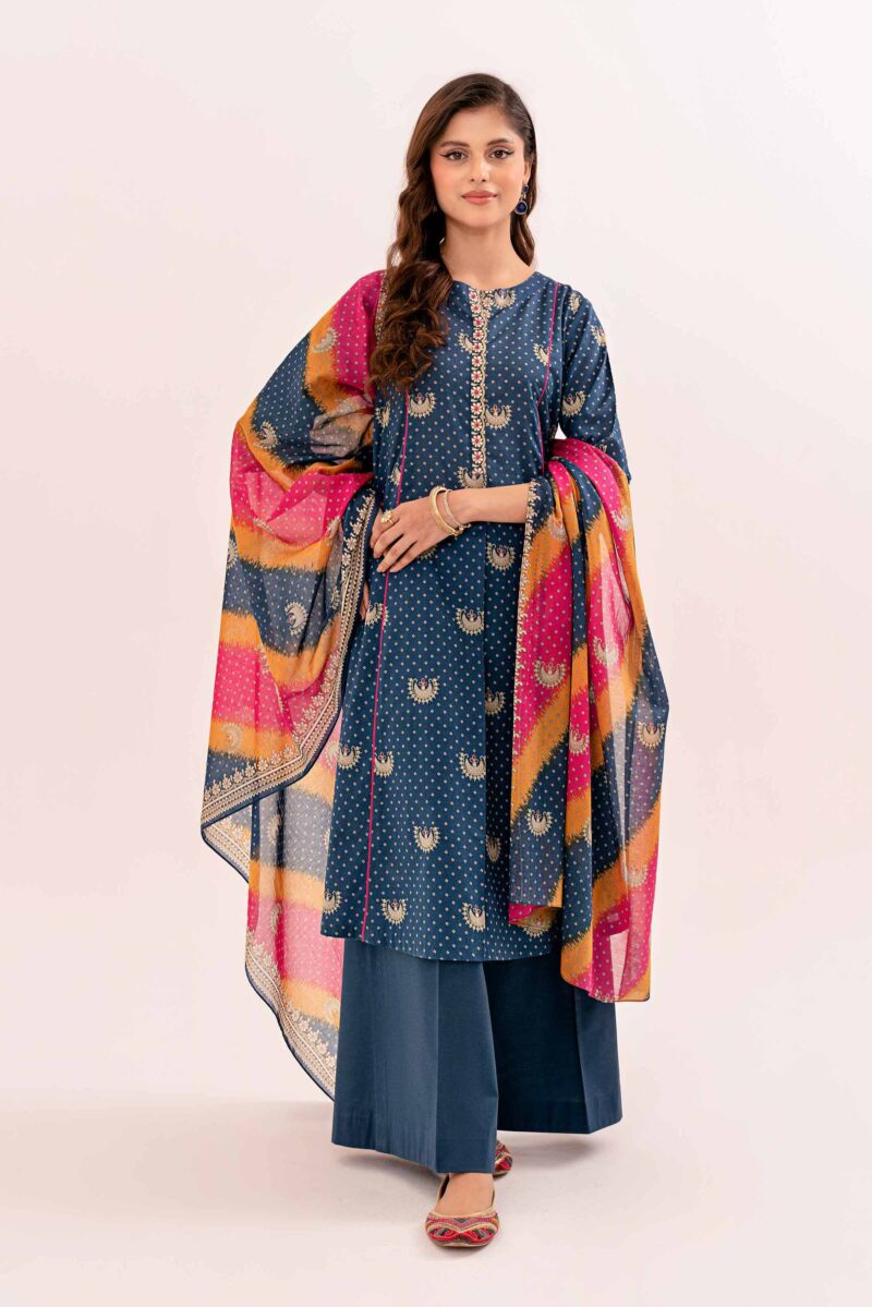 Nishat unstitched summer lawn suit for women – 3 piece 2025 collection