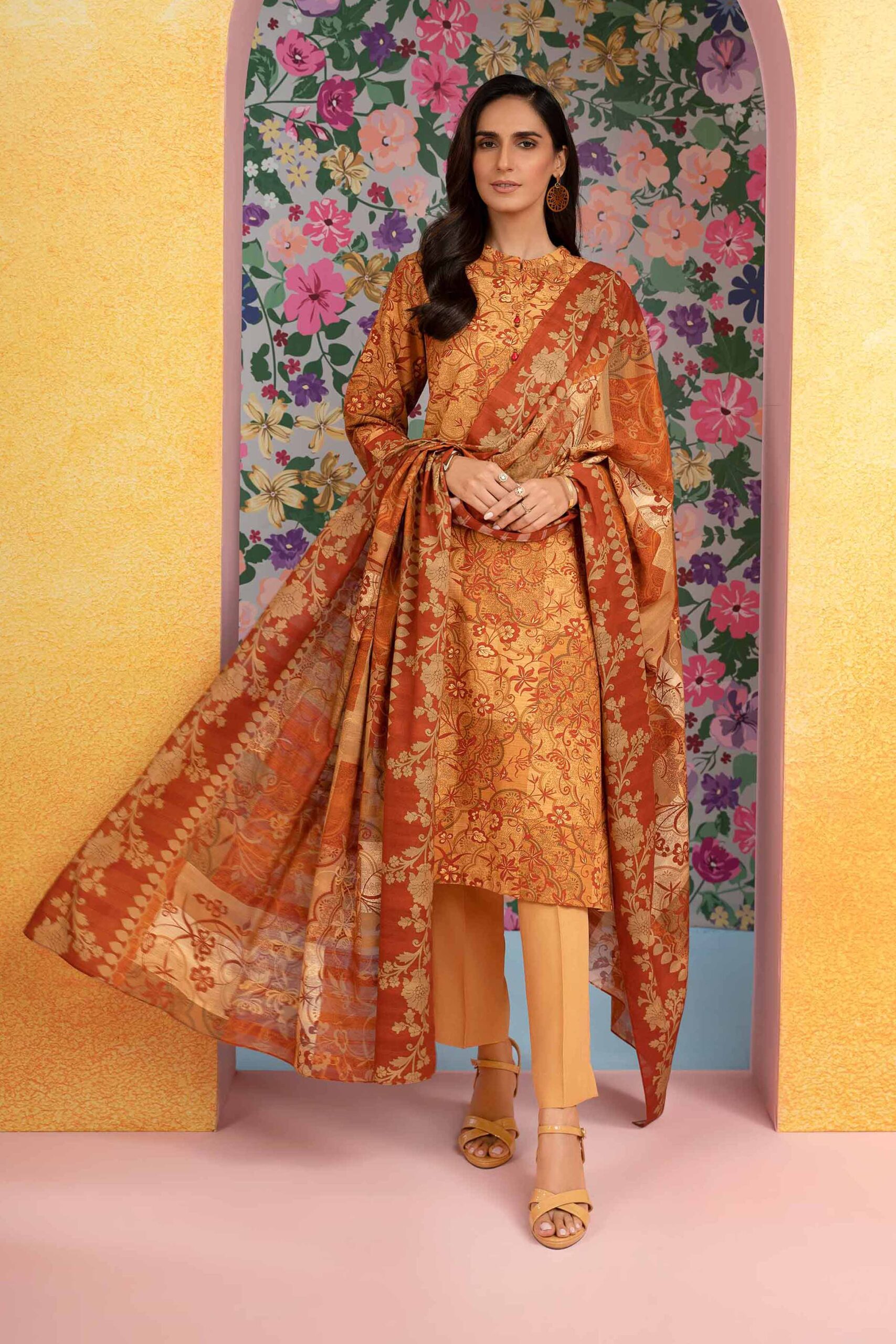 Nishat unstitched summer lawn suit for women – 3 piece 2025 collection